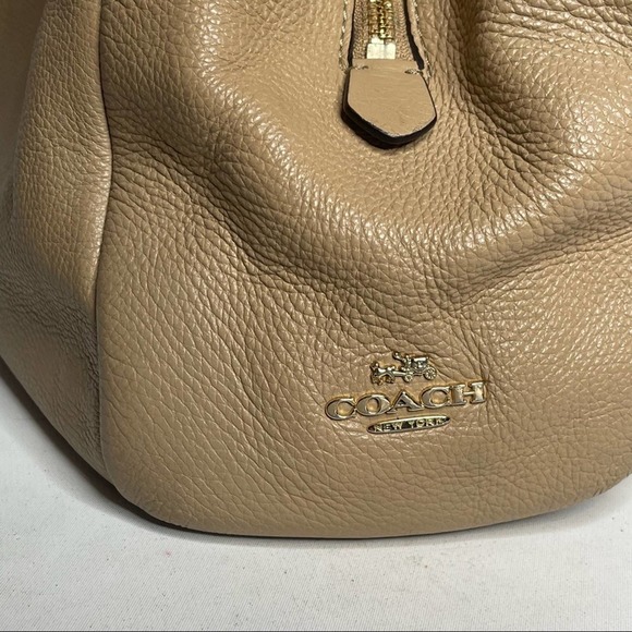 Coach Pebbled Leather Three Compartment Phoebe Tote Shoulder Bag - Picture 13 of 16